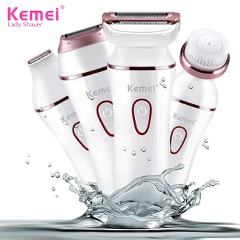 Kemei 4 IN 1 Lady Electric Shaver Set Cordless Electric Hair Removal Epilator For Women Bikini Underarm Body Shaving Tools
Kemei 4 IN 1 Lady Electric Shaver Set Cordless Electric Hair Removal Epilator For Women Bikini Underarm Body Shaving Tools