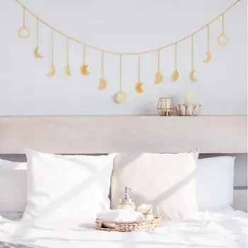 Metal Round Piece Sun Moon Shape Hanging Decoration Photo Wall Hang Ornament 
Metal Round Piece Sun Moon Shape Hanging Decoration Photo Wall Hang Ornament