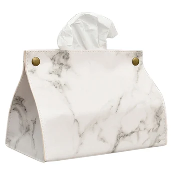 Marble Pattern Tissue Box Pu Leather Home Car Napkin Paper Container Paper Towel Napkin Case Pouch Home Decor—White
Marble Pattern Tissue Box Pu Leather Home Car Napkin Paper Container Paper Towel Napkin Case Pouch Home Decor—White