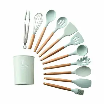 12PCS Silicone Cooking Utensils Set Non-stick Spatula Shovel Wooden Handle Cooking Tools Set With Storage Box Kitchen Tools
12PCS Silicone Cooking Utensils Set Non-stick Spatula Shovel Wooden Handle Cooking Tools Set With Storage Box Kitchen Tools