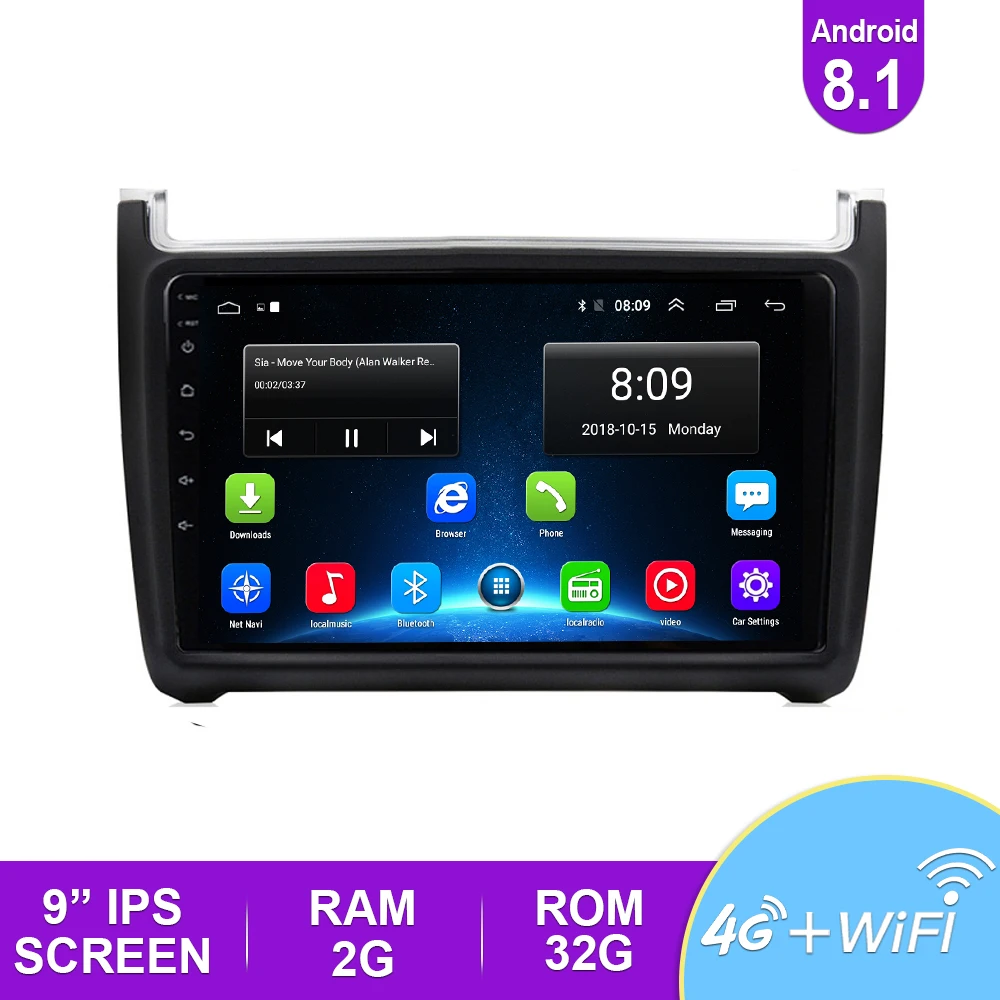 9'' IPS Multimedia Video Player Navigation GPS 2din Android 8.1 Car Radio For VW POLO 2008 2009 2010 2011 2012 2013 2014 2015
9'' IPS Multimedia Video Player Navigation GPS 2din Android 8.1 Car Radio For VW POLO 2008 2009 2010 2011 2012 2013 2014 2015