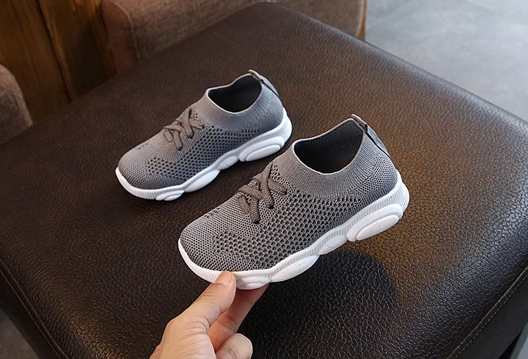 New Baby Sneakers 2020 Fashion Children's Flat Shoes Baby Kids Girls Shoes Stretch Breathable Mesh Sports Running Shoes