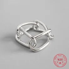 100% Authentic 925 Sterling Silver Open Ring For Women Geometry Ins Simple Chain Buckle Sliver Rings Fashion Jewelry For Girl
100% Authentic 925 Sterling Silver Open Ring For Women Geometry Ins Simple Chain Buckle Sliver Rings Fashion Jewelry For Girl