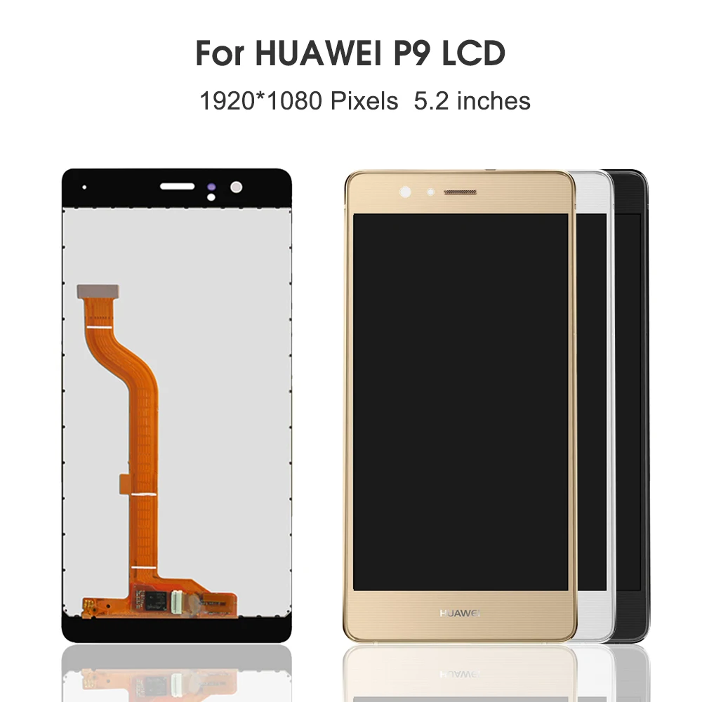5.2 inch P9 LCD Display Touch Screen For HUAWEI P9 EVA-L09 EVA-L19 1920*1080 Digitizer Assembly Frame with Free Tools
5.2 inch P9 LCD Display Touch Screen For HUAWEI P9 EVA-L09 EVA-L19 1920*1080 Digitizer Assembly Frame with Free Tools