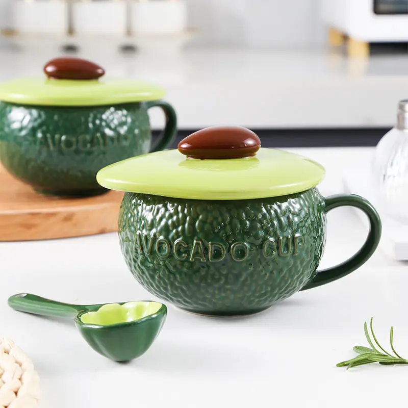 Cute Avocado Plate Hand Painted Underglaze Ceramic Avocado Cup with Lid Coffee Mug Water Cup Fruit Plate Noodle Bowl Dinnerware
Cute Avocado Plate Hand Painted Underglaze Ceramic Avocado Cup with Lid Coffee Mug Water Cup Fruit Plate Noodle Bowl Dinnerware
