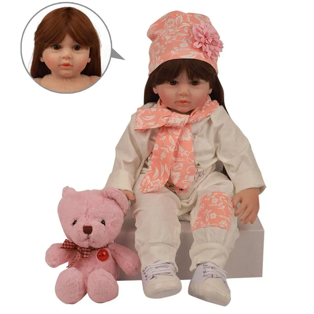 60cm Children Doll Simulation Newborn Baby Beautiful Dressed Girl Lifelike Princess Soft Silicone Head Limbs Cotton Body
60cm Children Doll Simulation Newborn Baby Beautiful Dressed Girl Lifelike Princess Soft Silicone Head Limbs Cotton Body