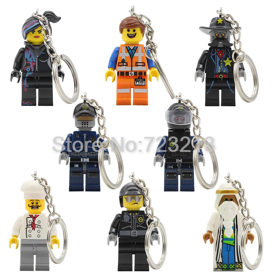 Emmet Wyldstyle Figure Keychain Movie Police Sheriff Robo SWAT Vitruvius Building Blocks Model Bricks Toys for Kids Legoing
Emmet Wyldstyle Figure Keychain Movie Police Sheriff Robo SWAT Vitruvius Building Blocks Model Bricks Toys for Kids Legoing