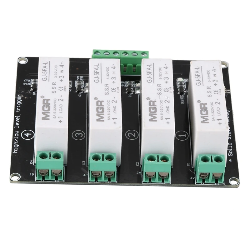 Promotion! 4 Channel SSR Solid State Relay High-low Trigger 5A 3-32V For Arduino UNO R3
Promotion! 4 Channel SSR Solid State Relay High-low Trigger 5A 3-32V For Arduino UNO R3