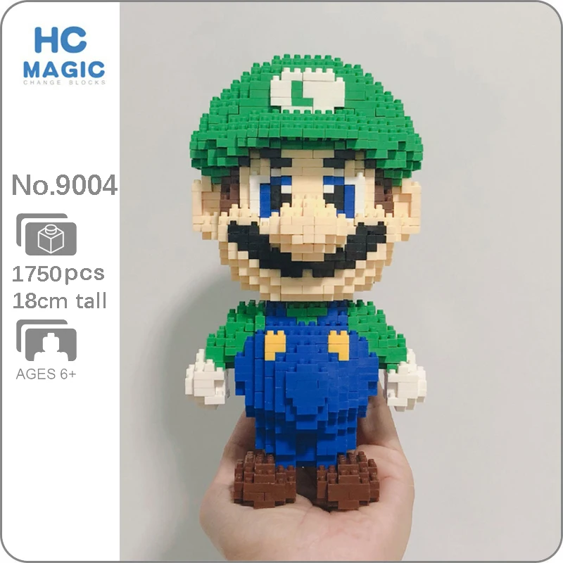 HC Super Video Game Mario Luigi Green Hero Figure Building Blocks 3D Model DIY Small Blocks Mini Diamond Bricks Toy for Boy Gift
HC Super Video Game Mario Luigi Green Hero Figure Building Blocks 3D Model DIY Small Blocks Mini Diamond Bricks Toy for Boy Gift