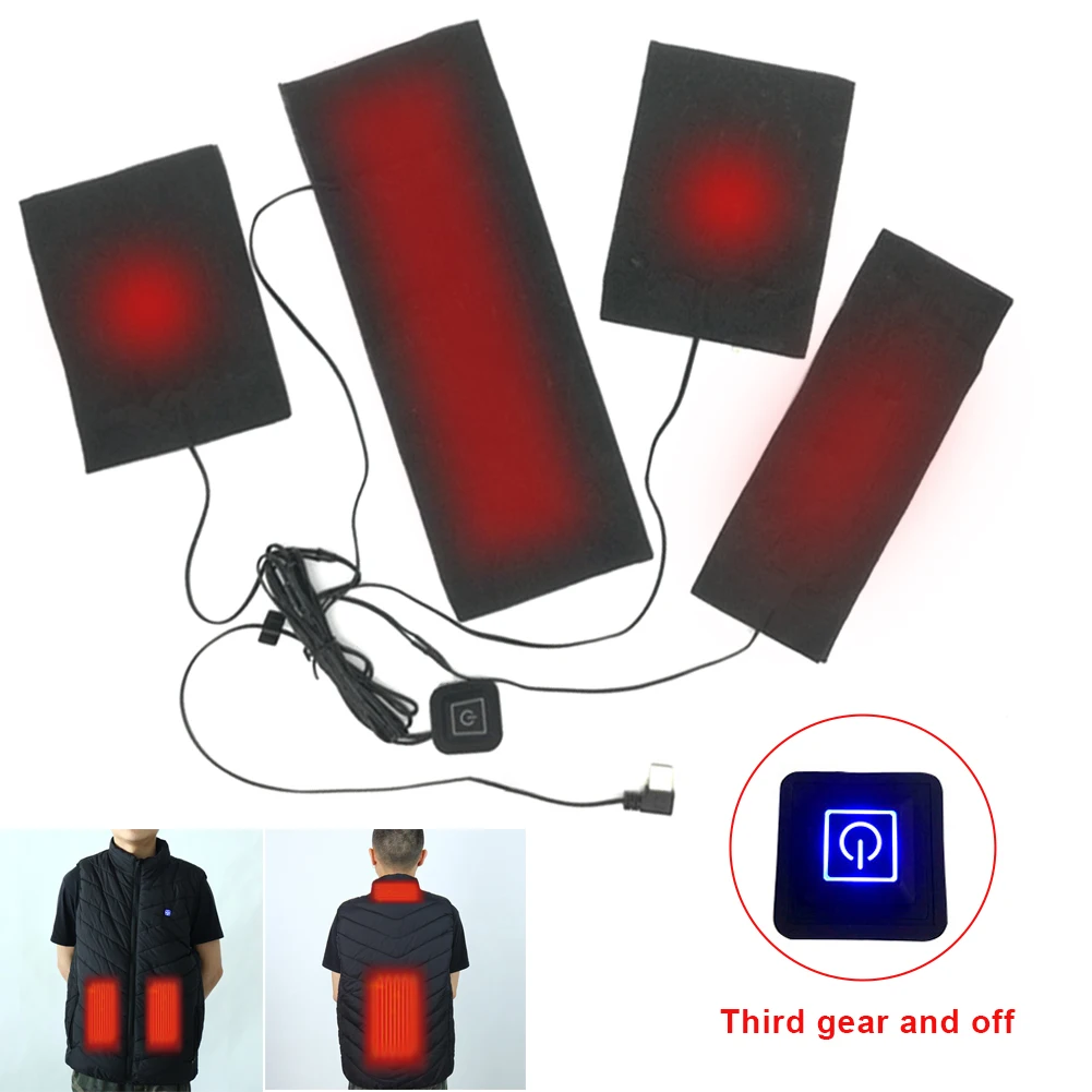 Carbon Fiber Heating Sheet Three-level Adjustable Temperature 5V Electric USB Chargingt Washable And Folding For Vest Jackets
Carbon Fiber Heating Sheet Three-level Adjustable Temperature 5V Electric USB Chargingt Washable And Folding For Vest Jackets