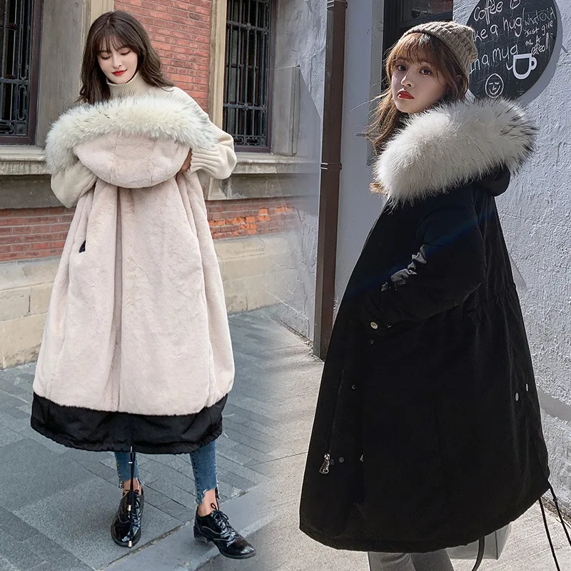 CHIC Lambs Wool Plush Liner down Jacket Cotton-padded Clothes Mid-length Parka Women's Korean-style Slim Fit Large Fur Collar Co
CHIC Lambs Wool Plush Liner down Jacket Cotton-padded Clothes Mid-length Parka Women's Korean-style Slim Fit Large Fur Collar Co