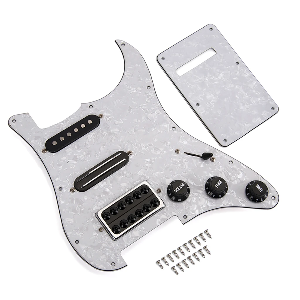 Pick Guard Scratch Plate with Back Cover Protector for Electric Guitar Parts - White
Pick Guard Scratch Plate with Back Cover Protector for Electric Guitar Parts - White