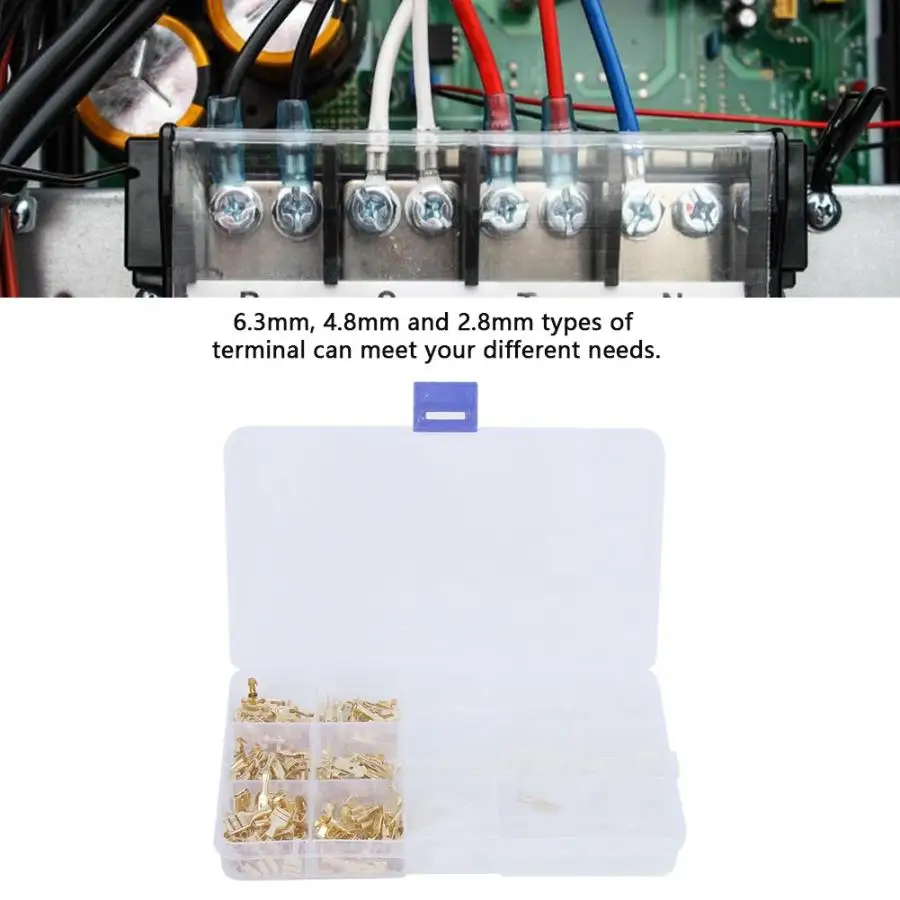 270Pcs Wire Terminal Gold Copper Male Female Wire Terminal Connector With Insulation Sleeve And Storage Box
270Pcs Wire Terminal Gold Copper Male Female Wire Terminal Connector With Insulation Sleeve And Storage Box