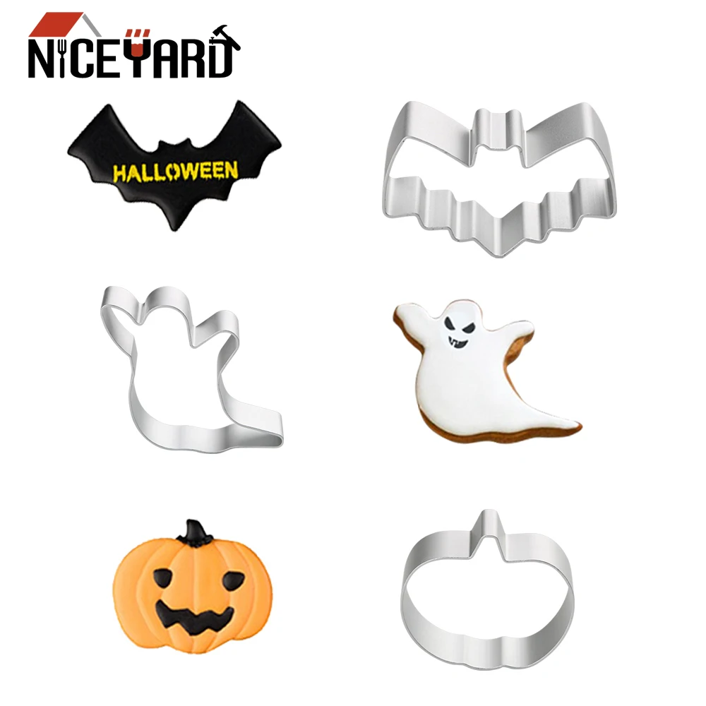 NICEYARD Biscuit Mold Ghost Bat Pumpkin Cookie Tools Halloween Cake Decorating Tool Gingerbread Cookie Cutter Kitchen Tools
NICEYARD Biscuit Mold Ghost Bat Pumpkin Cookie Tools Halloween Cake Decorating Tool Gingerbread Cookie Cutter Kitchen Tools