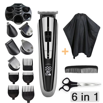 Electric Hair Clipper LED display multifunctional Hair Trimmer Cordless Electric Shaver Beard Nose trimmer Ear Shaver cutting
Electric Hair Clipper LED display multifunctional Hair Trimmer Cordless Electric Shaver Beard Nose trimmer Ear Shaver cutting
