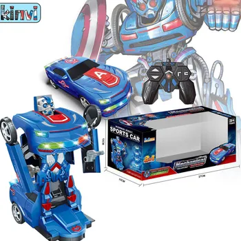 Remote control car Transformers car mechanical captain deformation robot model with light music (2 in 1) Children's toy gift
Remote control car Transformers car mechanical captain deformation robot model with light music (2 in 1) Children's toy gift