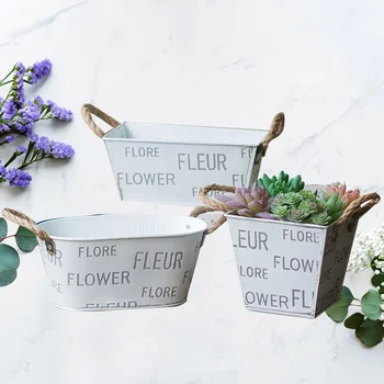 3 Pcs Simple Iron Succulent Flower Pot Flower Bucket Set Combination Plant Flower Holder for Home Garden (White)
3 Pcs Simple Iron Succulent Flower Pot Flower Bucket Set Combination Plant Flower Holder for Home Garden (White)