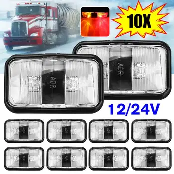 10pcs 12V 24V Car Truck LED Side Marker Clearance Light Turn Light Signal Lamp Indicator Car Truck Trailer Caravan Red Amber
10pcs 12V 24V Car Truck LED Side Marker Clearance Light Turn Light Signal Lamp Indicator Car Truck Trailer Caravan Red Amber