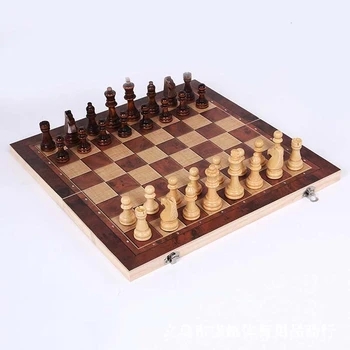 3 in 1 Folding Wooden International Chess Portable Set Pieces Set Board Game Funny Game Chessmen Collection Board travel games
3 in 1 Folding Wooden International Chess Portable Set Pieces Set Board Game Funny Game Chessmen Collection Board travel games