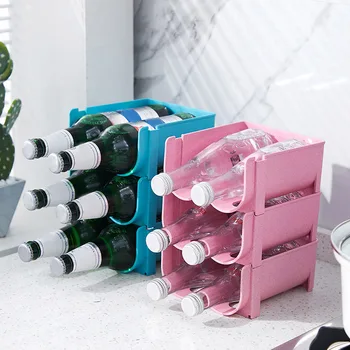 Free-Standing Plastic Water Bottle Wine Rack Storage Organizer Stackable Rack for Kitchen Countertops Pantry Fridge YU-H
Free-Standing Plastic Water Bottle Wine Rack Storage Organizer Stackable Rack for Kitchen Countertops Pantry Fridge YU-H