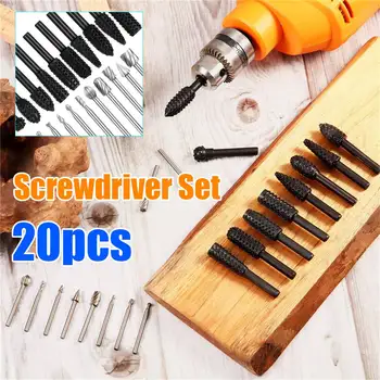 20PCS Drill Bit Set Bits Woodworking File Rasp Drill Bit 1/8 Inch Shank and Router Burrs Embossed Grinding Head 1/4 Inch 
20PCS Drill Bit Set Bits Woodworking File Rasp Drill Bit 1/8 Inch Shank and Router Burrs Embossed Grinding Head 1/4 Inch