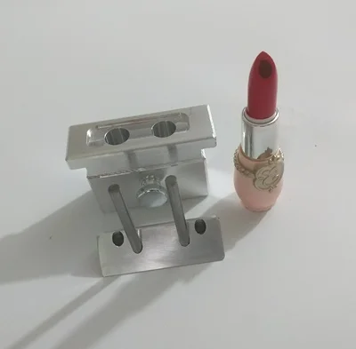 

1Set/Lot 12.1mm 2Holes High Grade Aluminum Lipstick Tube, DIY 2 Cavities Convenient Cosmetic Lip Rouge Filling Machine