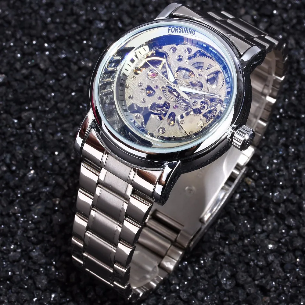 Forsining Analog Watch Fashion Casual Steel Belt Hollow out Fully Automatic Analog Watch
Forsining Analog Watch Fashion Casual Steel Belt Hollow out Fully Automatic Analog Watch