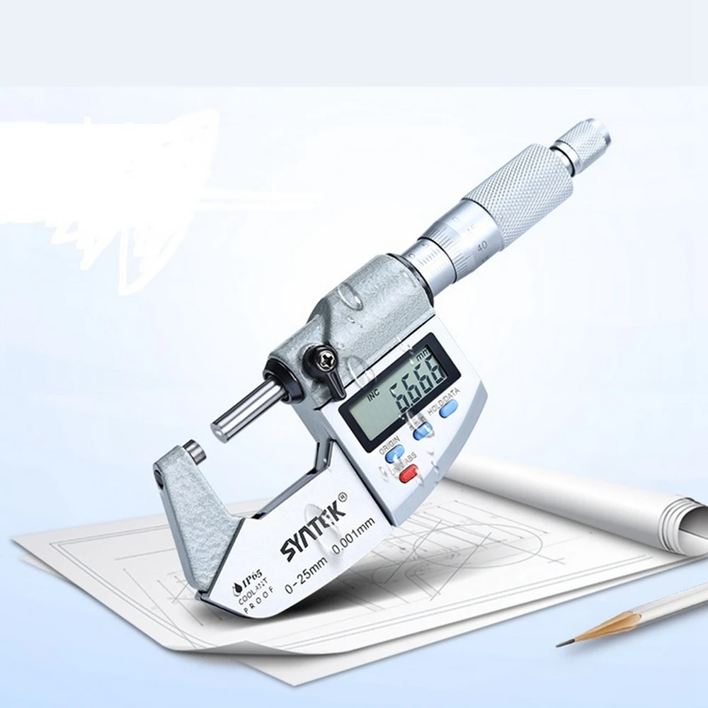 IP65 Digital Micrometer 0.001 Mm Electronic Outer Diameter 0-25mm High Precision Outside Micrometer Carbide Measuring Tool
IP65 Digital Micrometer 0.001 Mm Electronic Outer Diameter 0-25mm High Precision Outside Micrometer Carbide Measuring Tool