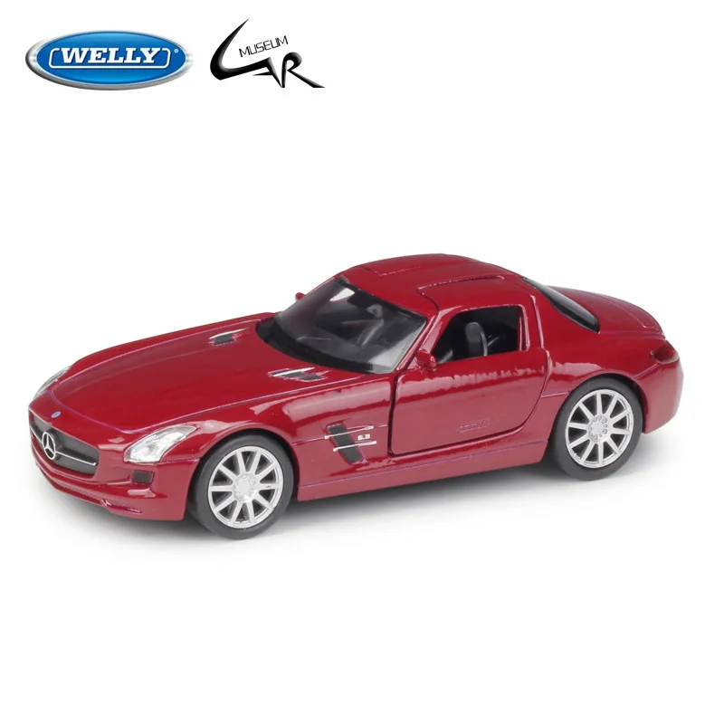 

Welly 1:36 Benz SLS AMG Alloy Toys Pull Back Metal Diecast Rally Scale Car Model Kit Display Collections Gift Toy