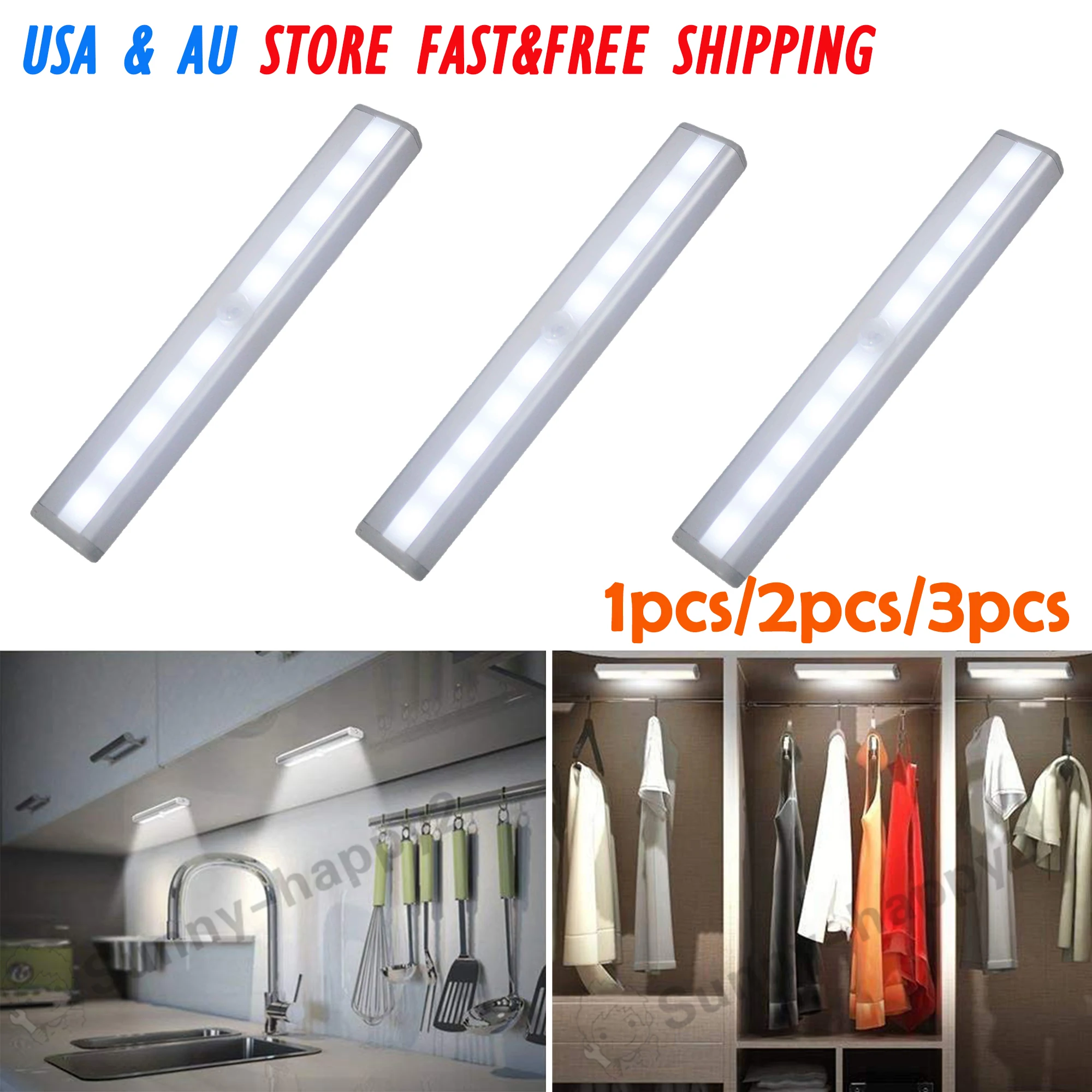 AU USA local FAST SHIPPING 10 LED PIR Motion Sensor LED Night Light Battery Operated with Magnetic Strip Stair Hallway
AU USA local FAST SHIPPING 10 LED PIR Motion Sensor LED Night Light Battery Operated with Magnetic Strip Stair Hallway