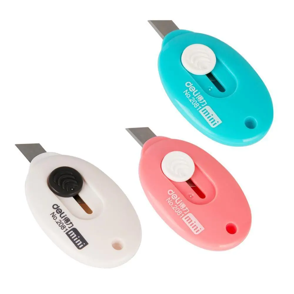 1Pc Deli Cute Letter Opener Solid Color Mini Portable Utility Knife Paper Cutting Paper Razor Blade Office Stationery
1Pc Deli Cute Letter Opener Solid Color Mini Portable Utility Knife Paper Cutting Paper Razor Blade Office Stationery
