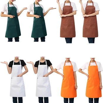 2-Pack Adjustable Bib Apron Water Resistant Belt 2 Pockets Cooking Kitchen Apron Suitable for Women Men Chefs Couples
2-Pack Adjustable Bib Apron Water Resistant Belt 2 Pockets Cooking Kitchen Apron Suitable for Women Men Chefs Couples