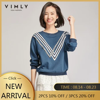 Vimly Sweatshirt For Women Spring Autumn Casual O-neck Patchwork Loose Hoodies Harajuku Streetwear Pullover Clothes 98362
Vimly Sweatshirt For Women Spring Autumn Casual O-neck Patchwork Loose Hoodies Harajuku Streetwear Pullover Clothes 98362