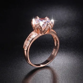 Promotion!!! 8$ Real Solid 100% 925 Silver & rose gold Lotus flower Rings Wedding Jewelry for Women 2ct Simulated Diamond Ring
Promotion!!! 8$ Real Solid 100% 925 Silver & rose gold Lotus flower Rings Wedding Jewelry for Women 2ct Simulated Diamond Ring