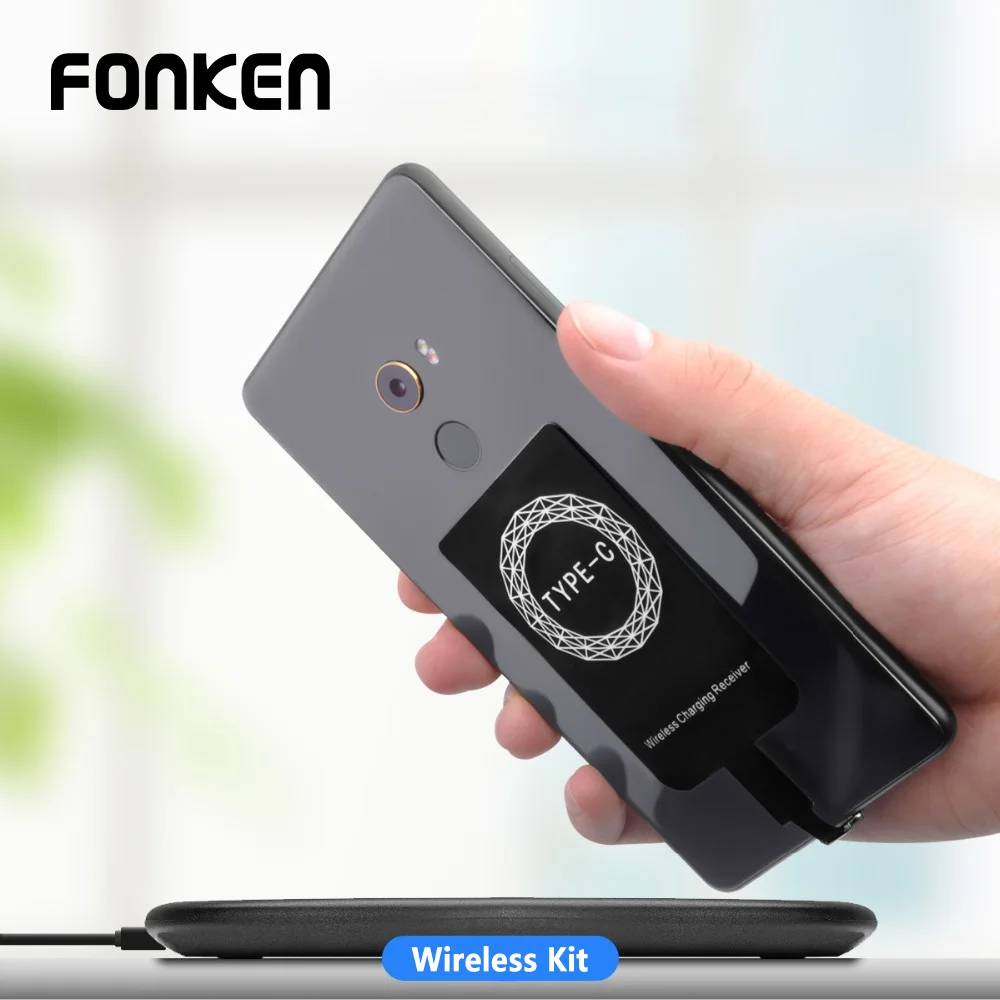 FONKEN Wireless Charger kit Qi 10W Wireless Charging Receiver for Phone Universal Micro USB Type C Andorid Fast Charge Pad
FONKEN Wireless Charger kit Qi 10W Wireless Charging Receiver for Phone Universal Micro USB Type C Andorid Fast Charge Pad