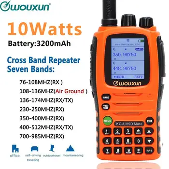 Wouxun KG-UV9D Mate 7bands/Air Band 10 W 3200mAh Battery Cross band Repeater Portable Radio Upgrade KG-UV9D Plus Walkie Talkie
Wouxun KG-UV9D Mate 7bands/Air Band 10 W 3200mAh Battery Cross band Repeater Portable Radio Upgrade KG-UV9D Plus Walkie Talkie