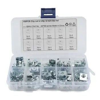 100pcs Blue And White Zinc U-spring Nut No.4 Clip Nut Automobile Accessories Car Blue and White Zinc U-shaped Reed Nut
100pcs Blue And White Zinc U-spring Nut No.4 Clip Nut Automobile Accessories Car Blue and White Zinc U-shaped Reed Nut