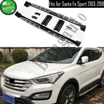 Fits for Hyundai Santa Fe sport 2013-2018 2Pcs left right running board side steps nerf bar car pedal side stairs 
Fits for Hyundai Santa Fe sport 2013-2018 2Pcs left right running board side steps nerf bar car pedal side stairs