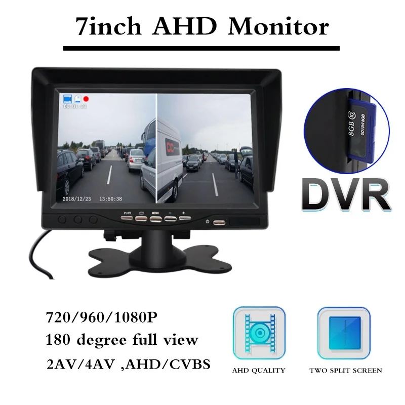 7-inch vehicle LCD, pluggable card for car storage, 2-way video recording, 2-way split display, HD brand new
7-inch vehicle LCD, pluggable card for car storage, 2-way video recording, 2-way split display, HD brand new