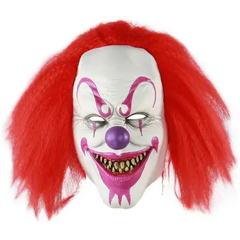 Horror Scary Evil Clown Mask with Red Hair Latex Masks Halloween Costume Cosplay
Horror Scary Evil Clown Mask with Red Hair Latex Masks Halloween Costume Cosplay