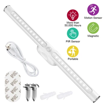 30CM 22LEDs USB Rechargeable Under Cabinet Light PIR Motion Sensor Closet Lights With Touch Control Switch For Wardrobe Cupboard
30CM 22LEDs USB Rechargeable Under Cabinet Light PIR Motion Sensor Closet Lights With Touch Control Switch For Wardrobe Cupboard