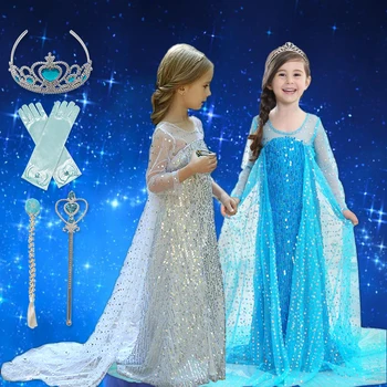 Snow Queen 2 Clothing Set Fantasia Anna Elsa 2 Cosplay Costume Children Party Halloween Carnival Dress for Girls Size 4-10 Years
Snow Queen 2 Clothing Set Fantasia Anna Elsa 2 Cosplay Costume Children Party Halloween Carnival Dress for Girls Size 4-10 Years