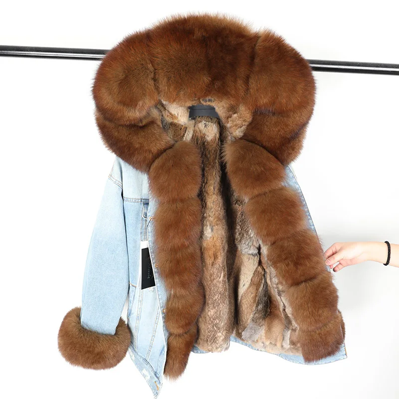 2019 winter new natural fur fox real fur collar jacket coat denim loose detachable Rabbit lining coat women'swarm jacket
2019 winter new natural fur fox real fur collar jacket coat denim loose detachable Rabbit lining coat women'swarm jacket