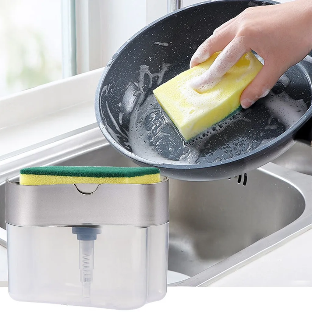 2-in-1Sponge Rack Soap Dispenser Soap Dispenser And Sponge Caddy 13 Ounces TouchFree Kitchen Soap Lotion For Kitchen Dispensers
2-in-1Sponge Rack Soap Dispenser Soap Dispenser And Sponge Caddy 13 Ounces TouchFree Kitchen Soap Lotion For Kitchen Dispensers