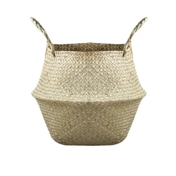 Household Foldable Natural Seagrass Woven Storage Pot Garden Flower Vase Hanging Handle Storage Bellied Basket Drop shipping
Household Foldable Natural Seagrass Woven Storage Pot Garden Flower Vase Hanging Handle Storage Bellied Basket Drop shipping