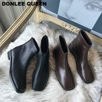 Women Ankle Boots Fashion Square Toe Flat Heels Chelsea Boots Ladies Shoes Short Boots Women Shoes Dropshipping Zapatos De Mujer 
Women Ankle Boots Fashion Square Toe Flat Heels Chelsea Boots Ladies Shoes Short Boots Women Shoes Dropshipping Zapatos De Mujer
