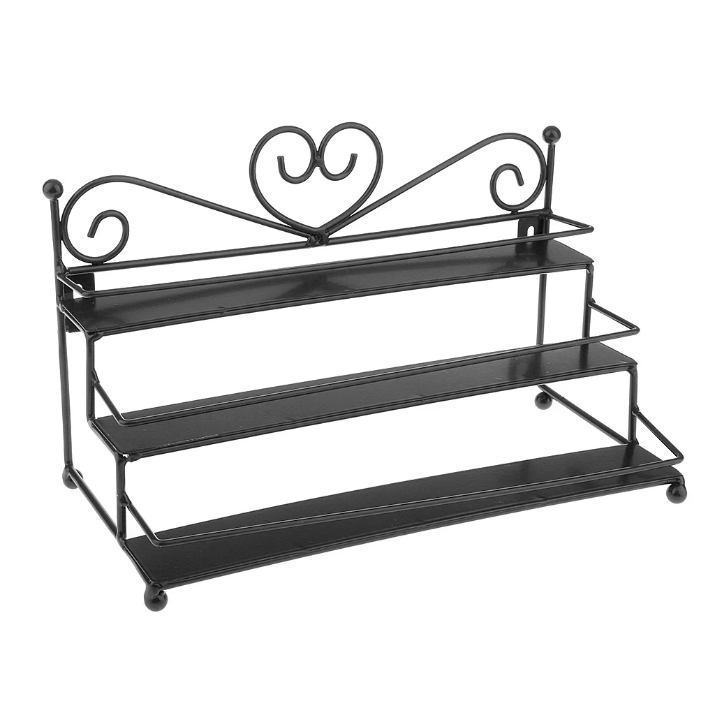 Metal Wall Mounted 3 Tier Display Rack Holder for Essential Oils Nail Polish Organizer for Salon Home Metal Wall Mounted 3 Tier Display Rack Holder for Essential Oils Nail Polish Organizer for Salon Home