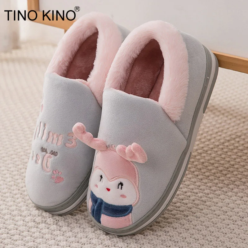 Women Home Cartoon Deer Flat Slippers Indoor Shoes Female Slip On Cute Furry Warm Laides Christmas Woman Shoes Soft Footwear 
Women Home Cartoon Deer Flat Slippers Indoor Shoes Female Slip On Cute Furry Warm Laides Christmas Woman Shoes Soft Footwear