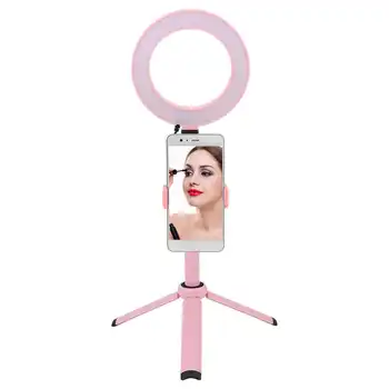 Photography Dimming LED Ring Light Live Video Tripod USB Light with Phone Clip New
Photography Dimming LED Ring Light Live Video Tripod USB Light with Phone Clip New