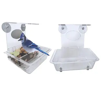 Bird Feeder Acrylic Transparent Sturdy Hanging Bird Feeder Tray with Mirror Bird Food Container Food Dish Cage for Parrot Pigeon
Bird Feeder Acrylic Transparent Sturdy Hanging Bird Feeder Tray with Mirror Bird Food Container Food Dish Cage for Parrot Pigeon
